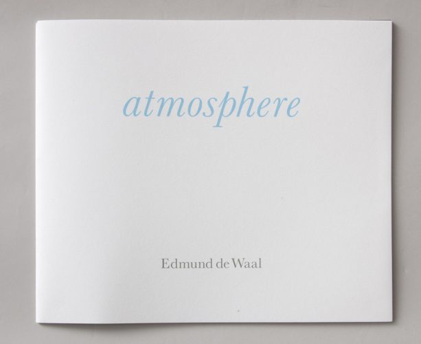 Edmund de Waal - Atmosphere Catalogue