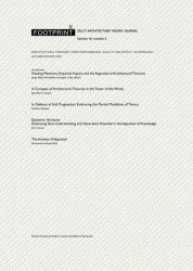 Footprint 37 - Architectural Theories, Their Performance, Quality and Effect: An Appraisal