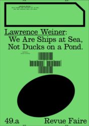 Revue Faire 49 - Lawrence Weiner