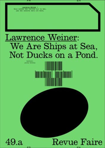 Revue Faire 49 - Lawrence Weiner